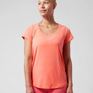 Athleta Stratus II Tee in Sunset Glow